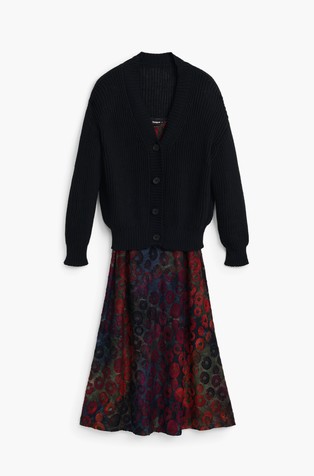 2-in-1 haljina s kardiganom