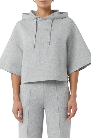 Oversized fit pulover s kapuljačom i kratkim rukavima