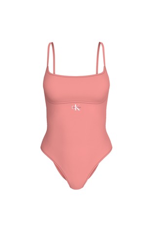 Scoop Neck Swimsuit - CK Monogram