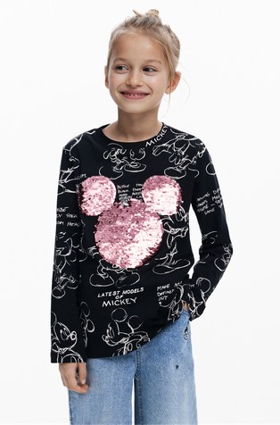 Minnie Mouse majica dugih rukava sa šljokicama