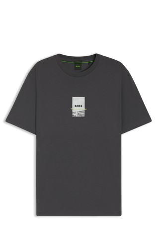 Relaxed-fit T-shirt with print front and back