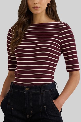 Prugasta majica od rastezljivog pamuka