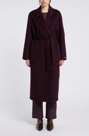 Monochrome long wool coat