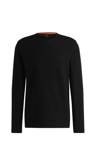 Regular fit majica dugih rukava od mješavine pamuka