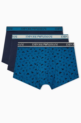 Paket od 3 para bokserica od rastezljivog pamuka s logo obrubom