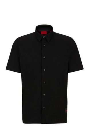 Relaxed fit košulja kratkih rukava od rastezljivog pamučnog platna