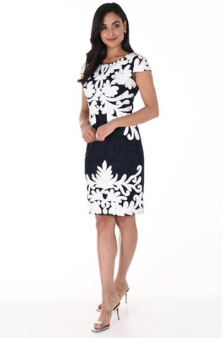 Embroidered appliqué dress