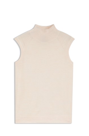 Pletena vunena majica s visokim ovratnikom