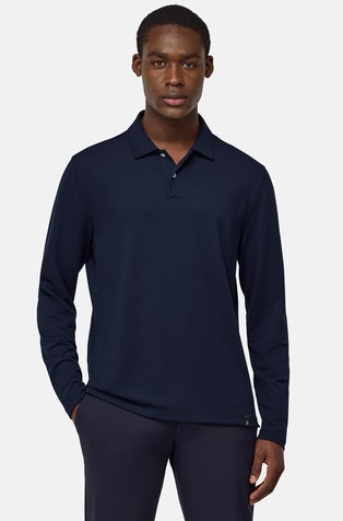 S.Cafè® polo majica dugih rukava od piké tkanine