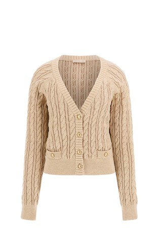 Cable knit cotton sweater