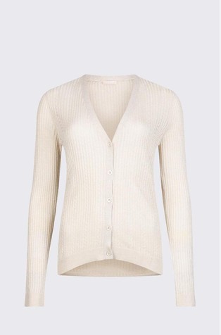 Rebrasto pleten kardigan s lurex vlaknima