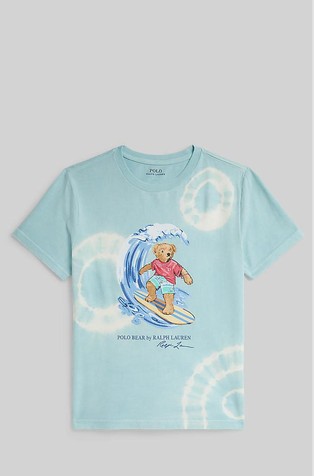 Polo Bear pamučna majica kratkih rukava s tie-dye uzorkom