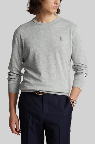 Slim fit pleten pamučni pulover