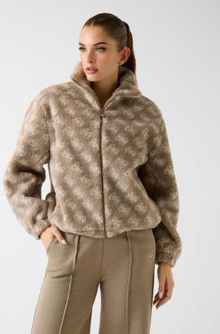 4G logo sherpa jacket