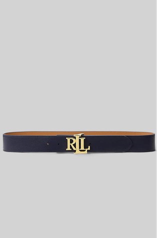 Obostran širok kožni logo remen