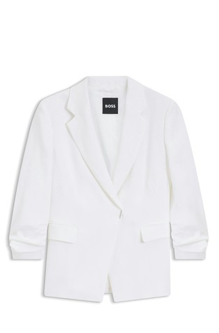 Slim fit sako od mješavine lana