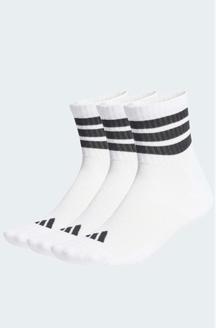 3 Stripes Cushioned Sportswear Mid Cut Socks 3 Pair Pack