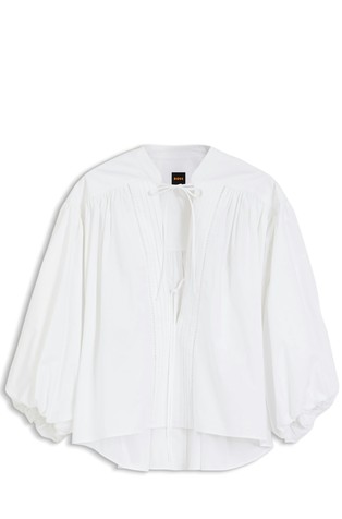 Relaxed-fit cotton poplin blouse