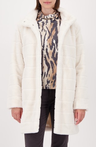 Kratak kaput od umjetnog krzna