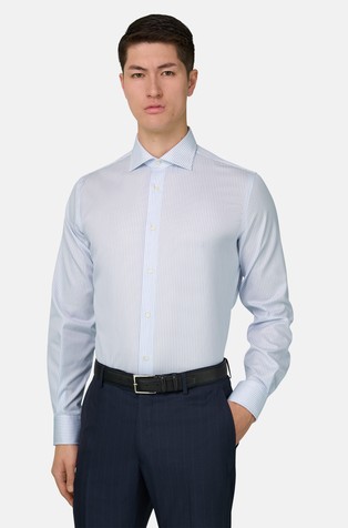 Slim fit prugasta pamučna košulja