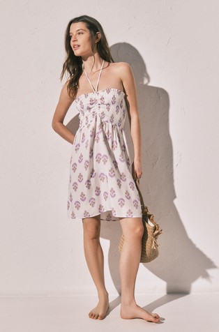 Kratka haljina od viskoze s uzorkom