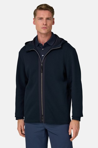 Pulover od lagane scuba mješavine pamuka s kapuljačom