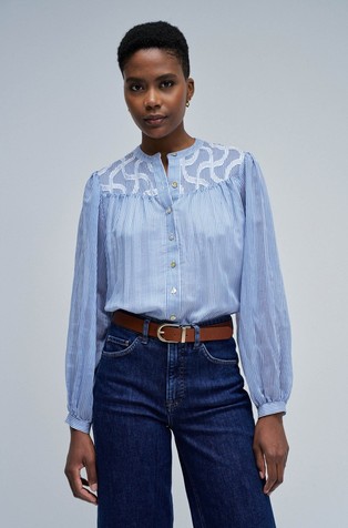 Prugasta bluza s vezom