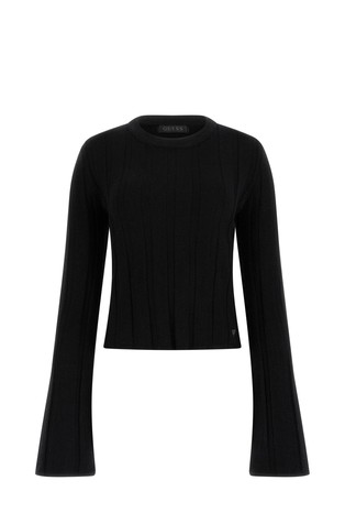 Prugast pleten pulover sa svjetlucavim lurex vlaknima