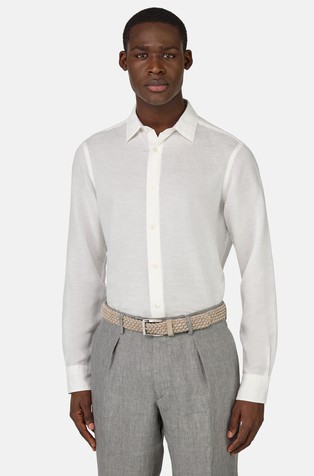 Regular fit košulja od mješavine tencela i lana