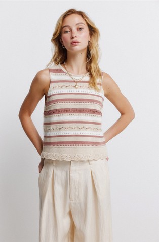 Striped knit top