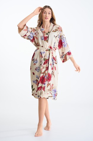 Tamara patterned morning gown