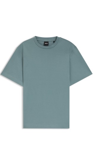 Relaxed fit majica kratkih rukava od merceriziranog pamuka