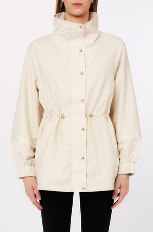 Shimmering high-neck jacket