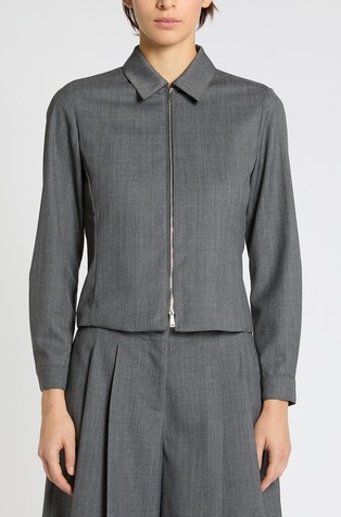 Wool-blend shirt jacket