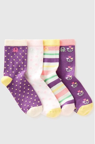 Four pairs of patterned socks