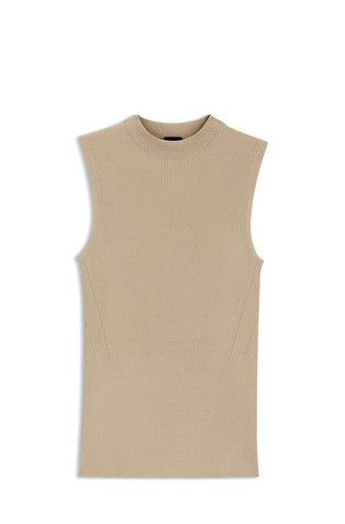 Rebrasto pleten top s povišenim ovratnikom