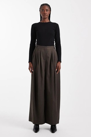 TSTHORA Wide leg striped trousers