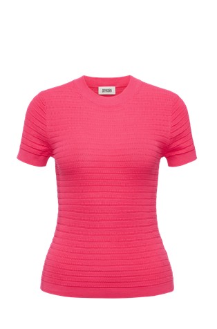 Knitted T-shirt in mercerised cotton