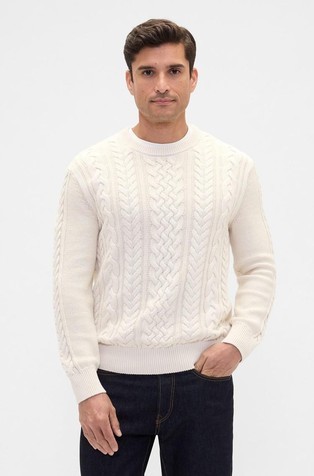 Cotton cable sweater