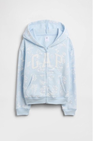 Gap Logo hoodie s uzorkom za djevojčice