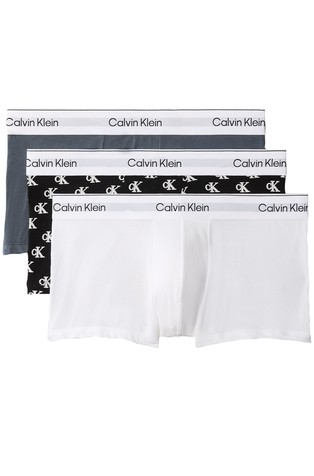 3 Pack Low Rise Trunks - Icon Cotton Stretch