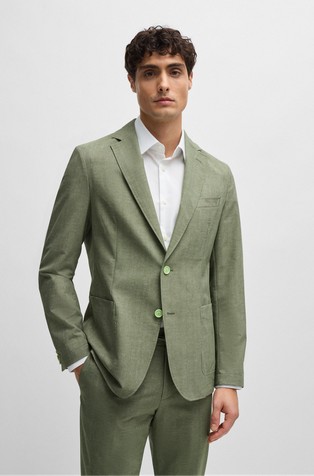 Slim fit sako od tkanine otporne na gužvanje