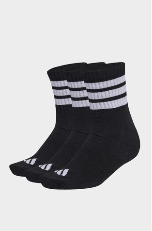 3 Stripes Cushioned Sportswear Mid Cut Socks 3 Pair Pack