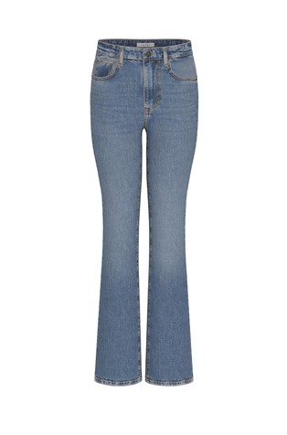 Jeans hlače s visokim strukom i zvonastim nogavicama