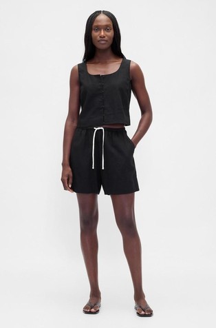 Ženske kratke hlače od mješavine lana