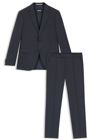 Slim fit odijelo od vune s mikrouzorkom