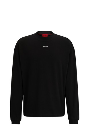 Relaxed fit pamučna majica dugih rukava s logotipom