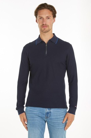 Honeycomb slim fit polo majica dugih rukava