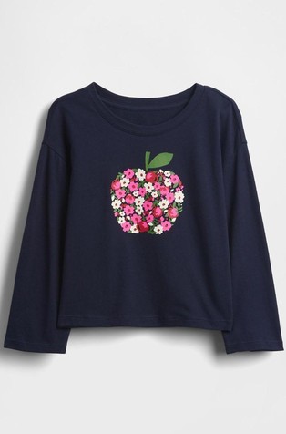 Majica dugih rukava s printom za djecu djevojčice