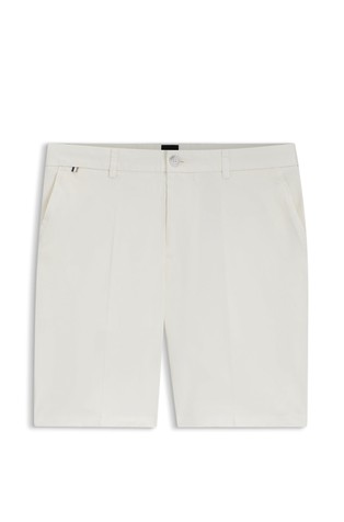 Modern-fit shorts in stretch-cotton twill